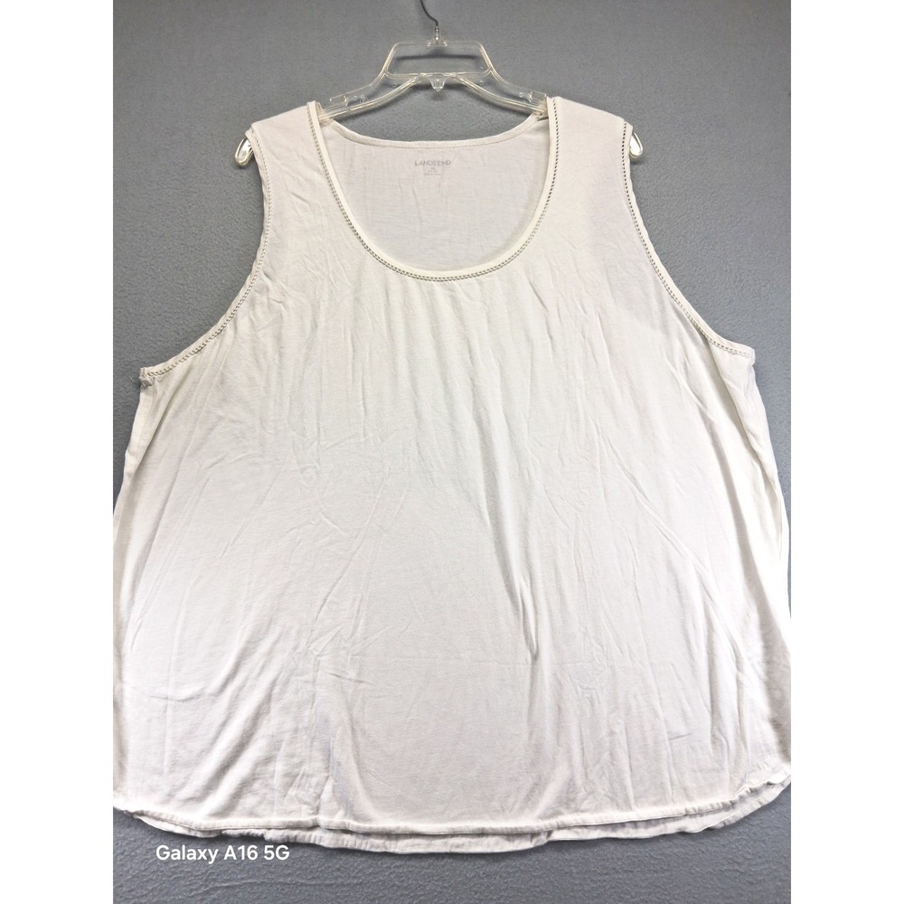 Lands' End Women Sleeveless Top Beige Size 2X